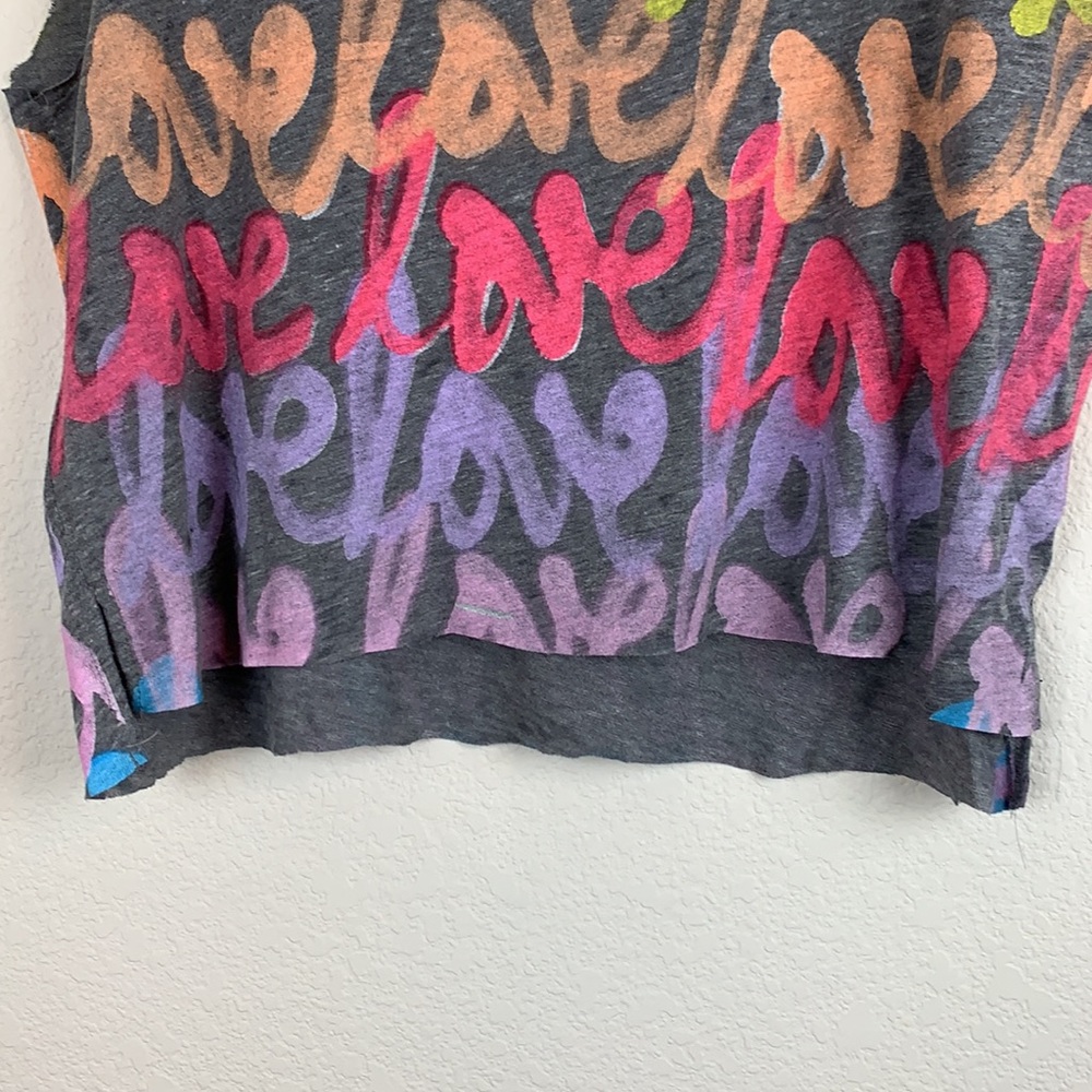 NWOT Chaser Rainbow Love Vintage Muscle T-Shirt - Picture 2 of 14